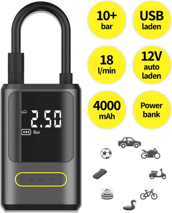 Compressor - Ballenpomp - Luchtcompressor - 18 l/min - 10.3 Bar van TOOLZ