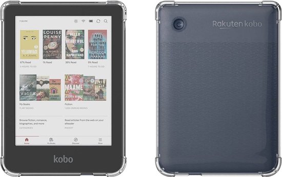 Crystal Clear Hoesje - Geschikt voor Kobo Clara Colour - TPU Hoes Cover - Transparant - ereader hoesje - cover van GadgetBay