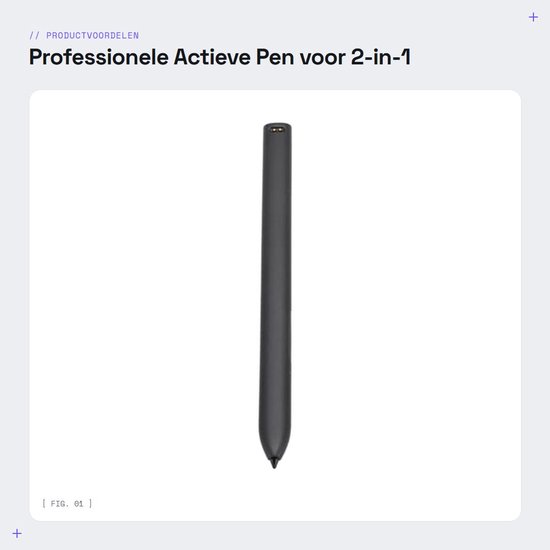Dailygoods- Actieve Pen Professioneel - Compatibel met 7320 2-in-1 Tablet - Magnetische Stylus - Vloeiende Schrijfervaring - Snelle Oplaadtijd - Geen Krassen op Scherm - Styluspen