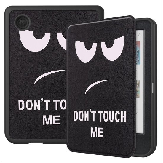 Dailygoods - Beschermhoes - Tolino Shine Color - 360° bescherming - PU-leer - Zacht en licht ontwerp - Geschikt voor Tolino Shine 5 2024 - Don't Touch Me