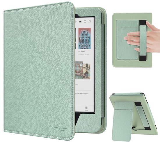 Dailygoods- Boekenkast Kind - Slim PU Hoes - Opvouwbare Stand - Hand Strap - Kaartsleuven - Lichtgewicht Bescherming - E-reader Hoes