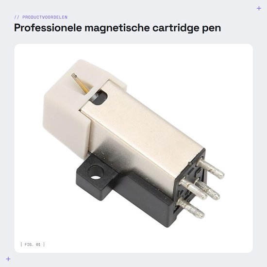 Dailygoods- Cartridge Pen Professionele Prestaties - Magnetische Stylus - Turntable - Hoge Precisie - 4-kleurige Aansluiting - 1,5g-2g Aanbevolen Gewicht - Element