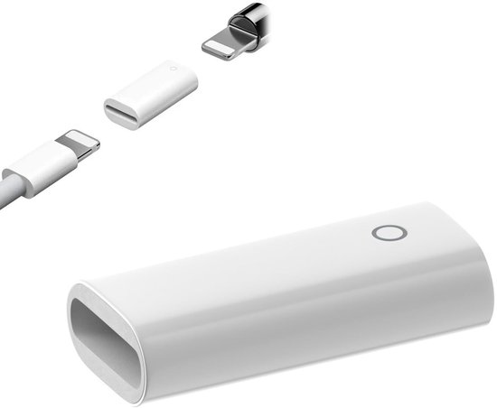 Dailygoods - Dailygoody - Oplaadadapterkabel voor Apple Pencil - Adapter voor iPad Pencil 1e generatie - Compact en lichtgewicht - Wit - Oplaadkabel - Geschik