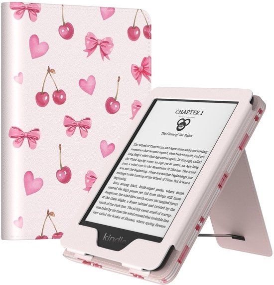 Dailygoods- E-reader Hoesje Lichtgewicht - 6" E-reader Bescherming - Auto Wake/Sleep Functie - Hand Strap - PU Leer - Microfiber Binnenkant - Boeklezer