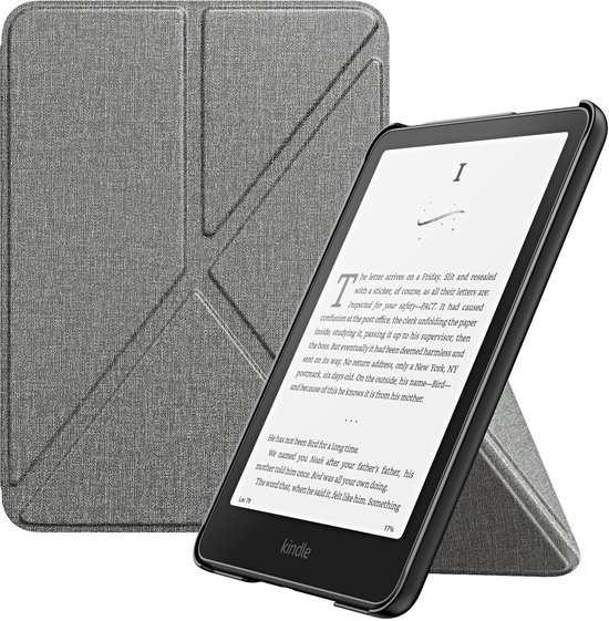 Dailygoods - Hoes voor 7" Kindle Paperwhite 12th Gen 2024 - Ultra Duidelijk - Auto Wake/Sleep - Denim Gray - Flexibele TPU Back Cover - Shockproo...