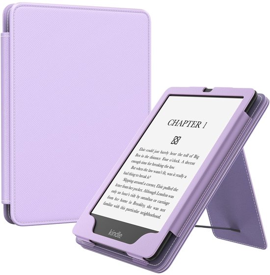 Dailygoods - Kindle Paperwhite 2021 - Slim PU Shell Cover - Auto-Wake/Sleep - Taro Purple - Bescherming - Geschikt voor 6.8 inch - KIndle Paperwhite 1...