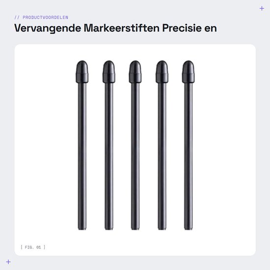 Dailygoods- Markeerstiften Set van 5 - Vervangende Pen Tips - Hoogwaardige Materialen - Eenvoudig te Installeren - Voor Boox Pen2/Pen Plus - Verbeterde Nauwkeurigheid - Penpunten