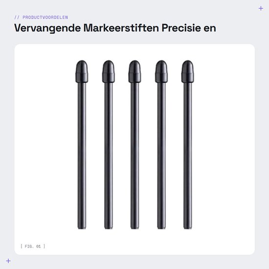 Dailygoods- Markeerstiften Set van 5 - Vervangende Pen Tips - Hoogwaardige Materialen - Eenvoudig te Installeren - Voor Boox Pen2/Pen Plus - Verbeterde Nauwkeurigheid - Penpunten