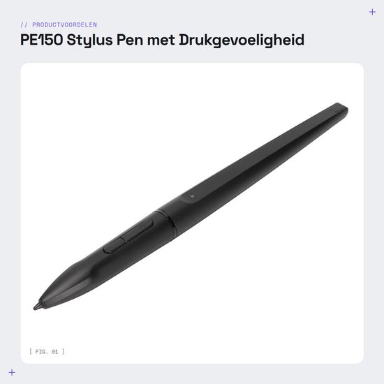 Dailygoods - PE150 Stylus Pen met Drukgevoeligheid en Programmeerbare Knoppen