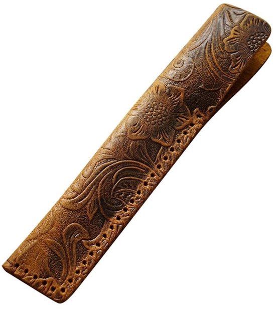 Dailygoods- Pen Sleeve Lederen - Vintage Etui - Pennenzak - Potlood Case - Geschikt voor 1 Pen - Perfect voor Kantoor en School - Pencil Case