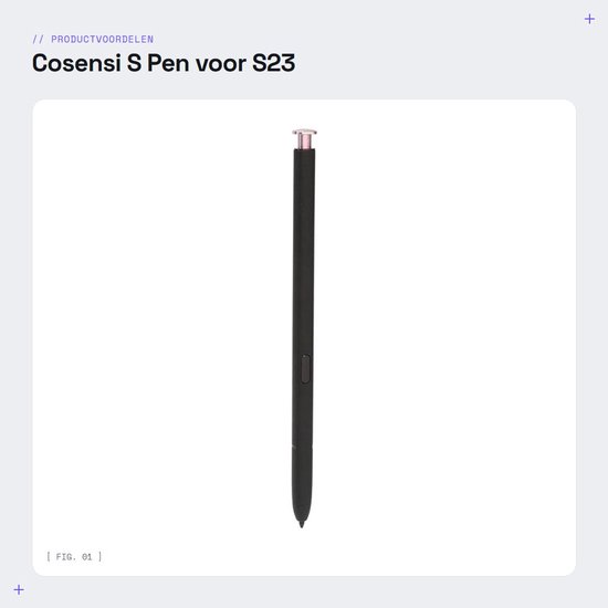 Dailygoods- S Pen Vervanging Styluspen - 5 Vullingen - Geschikt voor S23 Ultra - ABS Materiaal - Lichtgewicht 6 g - Air Command Functie