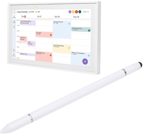 Dailygoods- Stylus Pen 3-in-1 - Compatibel met Digitale Agenda - Capacitatieve Pen - Touchscreen Pen - Rubberpunt/Schijfpunt - Aluminium Behuizing