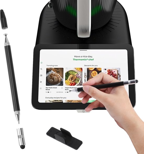 Dailygoods- Stylus Pen 4-in-1 - Multifunctionele Touch-Pen - Balpen - Disc-Punt - Geschikt voor Thermomix TM7/TM6/TM5 - Praktisch Accessoire - Touchpen