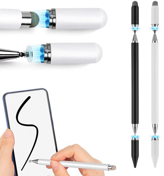 Dailygoods- Stylus Pen 4-in-1 - Touchscreen Pen - Balpen - Rubberen Punt - Hoge Precisie - Ergonomisch Ontwerp - Digitale Pen