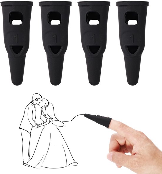Dailygoods- Stylus Pen - 4x Siliconen Vinger Stylus - Hoge Gevoeligheid - Compatibel met Alle Touchscreens - Compact en Lichtgewicht - 5,2x2,1 cm - Touchscreen Pen