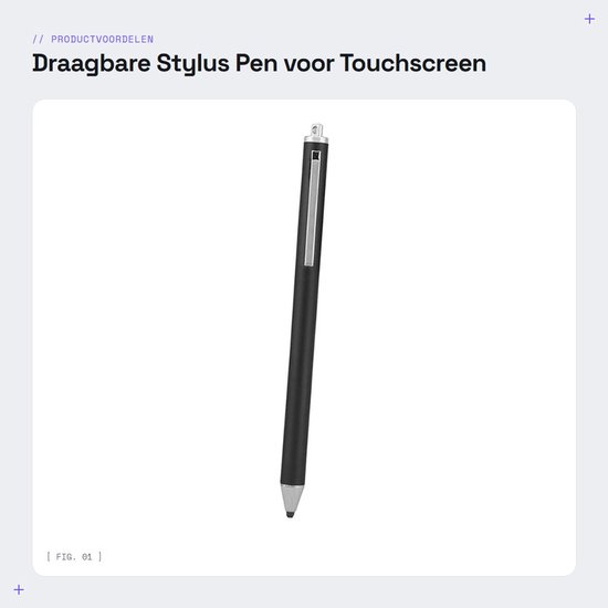 Dailygoods- Stylus Pen Draagbaar - Touchscreen Pen - Digitale Pen - Aluminiumlegering - Lichtgewicht - Zachte Kop Bescherming