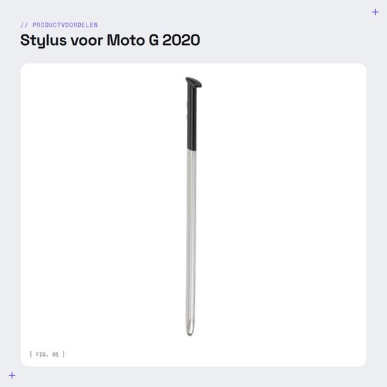 Dailygoods- Stylus Pen Hoge Gevoeligheid - Vervangende Touchscreen Pen - Geschikt voor Moto G 2020 XT2043 - Duurzaam Metaal - Notities Maken/Tekenen - Touchscreenpen