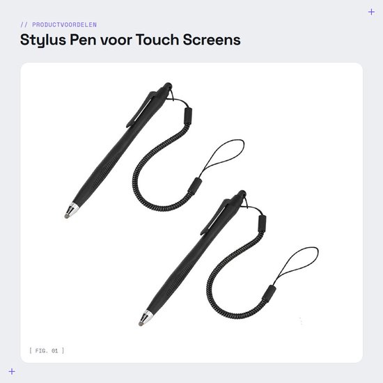 Dailygoods- Stylus Pen - Lichtdrukgevoelige Stylus - Touchscreen Pen - Geschikt voor Tablet/Telefoon - Hoogwaardige Punt - Vermindert Vingervermoeidheid - Digitale Pen