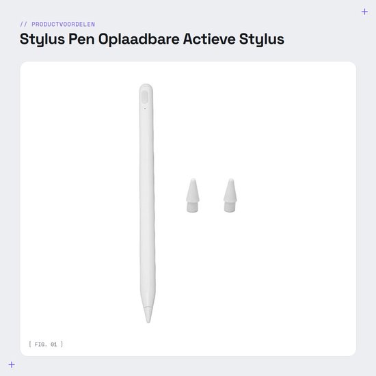 Dailygoods - Stylus Pen - Oplaadbare Actieve Stylus - Anti Palm Touch - Universele Stylus Pen - Geschikt voor Tablets - Model 07v5z6pg4e