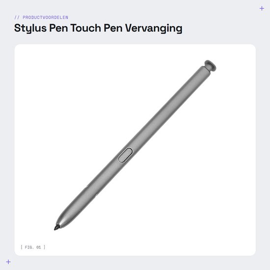 Dailygoods - Stylus Pen - Touch Pen Vervanging - Grijs - Geschikt voor Note 20 Ultra 5G - Perfect voor Tekenen en Bewerken - Hoogwaardige Precisie