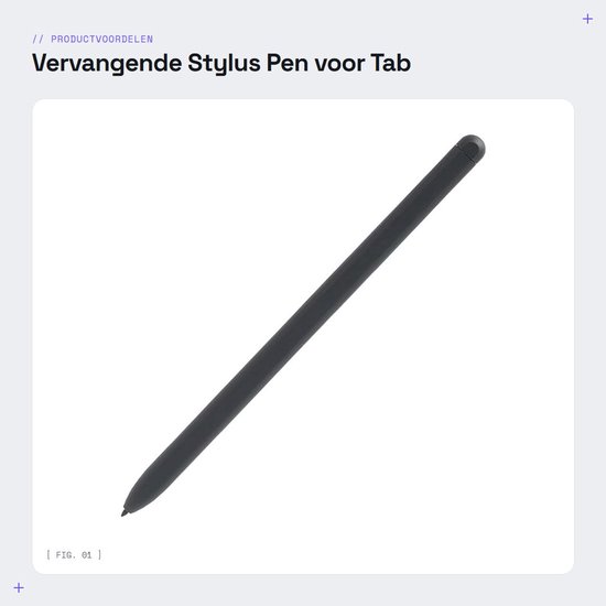 Dailygoods- Stylus Pen Vervanging - Geschikt voor Tab S6 Lite 10.4in - Natuurlijke Greep - Drukgevoeligheid - Duurzaam Plastic - Voor Aantekeningen en Tekenen - Tekenpen