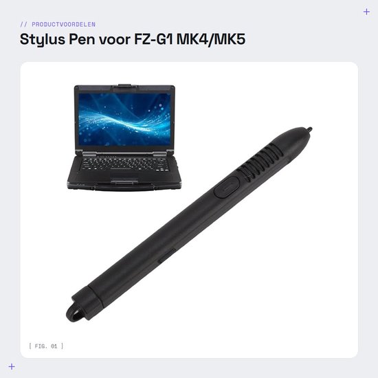 Dailygoods- Stylus Pen Waterdicht - Touchscreen Pen - Compatibel met FZ G1 MK4/MK5 - ABS Materiaal - Schokbestendig - Precisie Prestaties - Touchpen