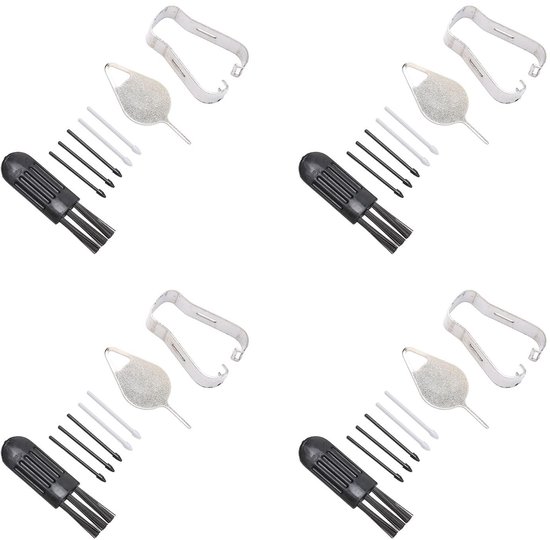 Dailygoods- Stylus Penpunten Vervanging - 20 Vervangende Vullingen - 4 Penclips - 4 Verwijderpennen - 4 Reinigingsborstels - Duurzaam ABS Materiaal