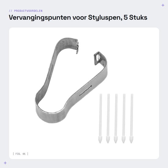 Dailygoods- Styluspen Vervangingspunten 5 Stuks - Gevoelige Tips - Compatibel met Tab S6/S7/Note10 - Duurzaam ABS-Materiaal - Lichtgewicht en Draagbaar - Penpunten