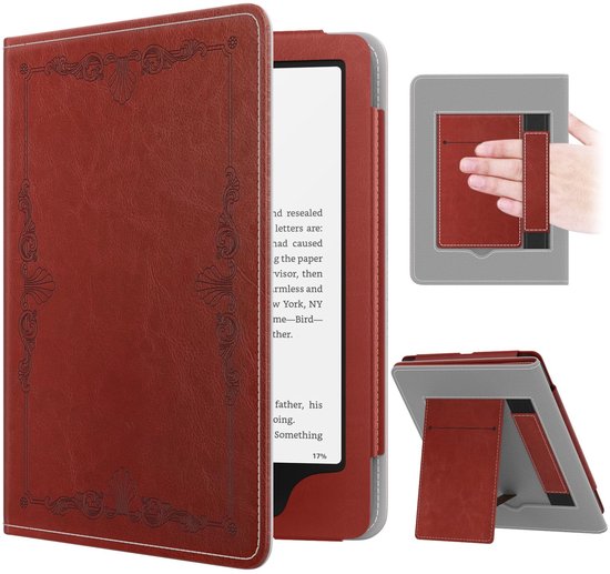 Dailygoods- Tablet Hoes - Slim PU Leer - Vintage Stijl - Voor Kindle Paperwhite 11 - Lichtgewicht - Schokbestendig - Smart Stand Cover - E-reader Hoes