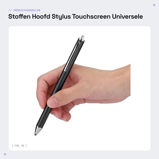 Dailygoods- Touchpen Universeel - Stylus Pen - Capacitatieve Pen - Professionele Touchpen - Vervangende Pen - Geschikt voor Smartphones/Tablets