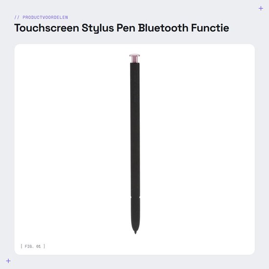 Dailygoods - Touchscreen Stylus Pen - Bluetooth Functie - Vervangingspen - Paars - Voor S23 Ultra - Innovatieve Afstandsbediening