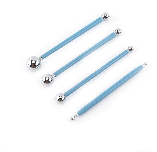 Dailygoody - Modeling Ball Tools - Sculpting Tools Set - Metalen Ball Stylus - Voor Kleisculpturen - Professionele Pottery Tools - Geschikt voor Hobby..