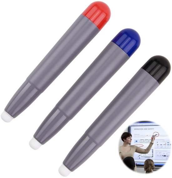 Dailygoody - Styluspen Set - Interactieve Pen voor Smartboard - Ideaal voor Multimedia-Presentaties - 3-delige Set - Compatibel met Tablets - Perfect