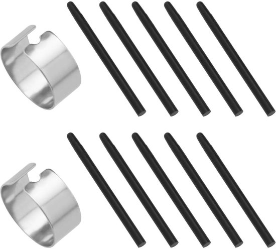 Dailygoody - Vervanging Stylus Nibs - 10 Stuks - Zwart - Compatibel
