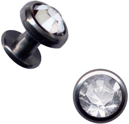 Dermal-Anchor Titan G23 Titanium Grade 23 Dermal-Anchor Implantaat Micro-Dermal Surface piercing G 23 Titanium Grade 23 Strass-Stone Zirconia Kristal (Opzetstuk 5mm, Helder (wit, Transparant))