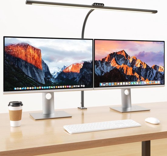 Dimbare LED Bureaulamp met Klemmogelijkheid - 80 cm Architectenlamp voor Oogbescherming en Kantoor van Merkloos