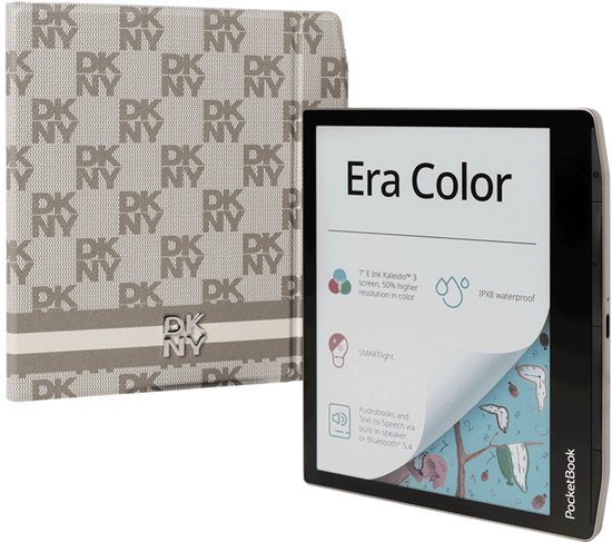 DKNY Bundel - PocketBook Era Color e-reader met hoesje - Smoky Beige van PocketBook