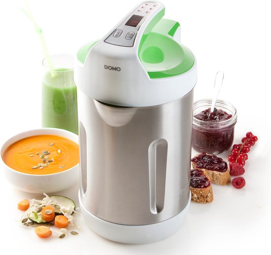 DOMO DO705BL Soepmaker Domo – 2L – 6 programma’s – Blender – RVS – Wit/Groen van DOMO