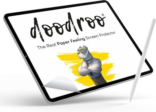 Doodroo Screenprotector Onyx Boox Note 2, 3, 5 (geen Air) - 2 stuks - Voor het échte papieren schrijf-gevoel van Doodroo.