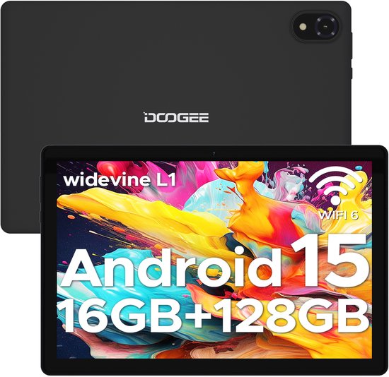 Doogee U10 - Tablet - Android15 - 16GB RAM + 128GB ROM (2TB TF) - 10 Inch IPS HD - 5060mAh - 2.0 GHz WIFI6 - 5060mah - 8mp+ 5mp - Grijs van Merkloos