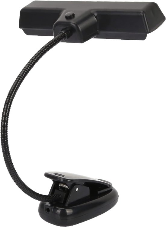 Draagbare LED Lamp - Leeslamp Klem - Muziek Noten Verlichting - Flexibele Zwanenhals - 17 x 11 x 8 cm