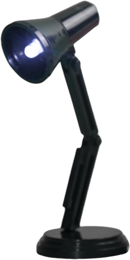 Draagbare Leeslamp - Opvouwbare LED Lamp - Nachtkastje Lezen - Niet-Verblindend Licht - 11x4cm Compact - Zwart