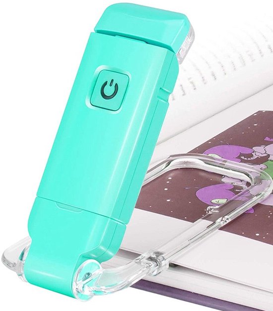 Draagbare USB Oplaadbare Boekenleeslamp -1 Stuk- Klembare Verstelbare Studie Lamp Voor In Bed - Meer Blauw - Hoge Kleurweergave (CRI≥90) - Model SJ-004 van Merkloos