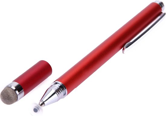 DrPhone - SX Pro V5 Premium Stylus Pen Precisie Disc Capacitief - Geschikt voor Tablet en Smartphone - Rood