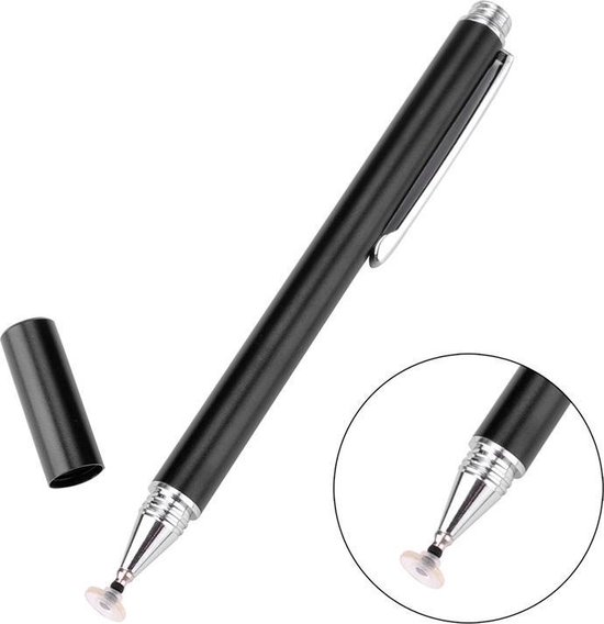 DrPhone - SX Pro V5 Premium Stylus Pen Precisie Disc Capacitief - Geschikt voor Tablet en Smartphone - Zwart