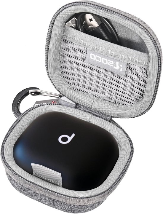 Duurzame en stijlvolle hoes voor draadloze oordopjes, geschikt voor Powerbeats Fit - Grijs van Merkloos