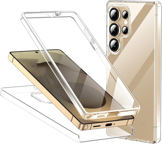 Duurzame Transparante Hoes met Schermbeschermer voor Samsung Galaxy S26 Ultra, 360 Graden Bescherming, Schokbestendig en Krasbestendig Ontwerp