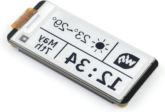E-Paper HAT+ - E-ink Display Epaper Screen - Project Ontwikkeling - Geen Backlight Vereist - 2.1 inch - Zwart Wit