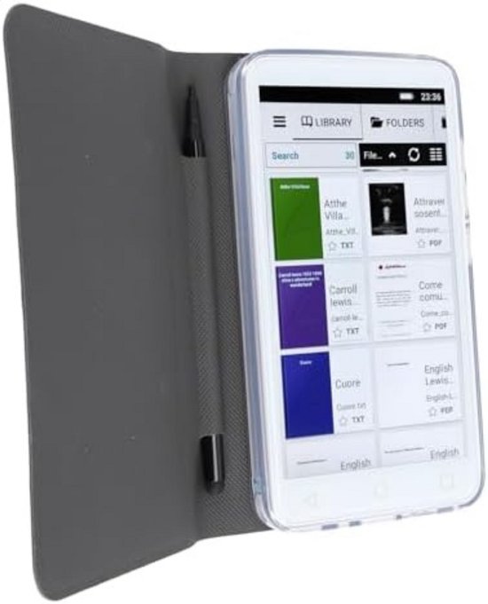 E-Reader - E-Book Reader - Draagbare Lezer - Touchscreen E-Reader - Kleurenscherm E-Reader - Oogvriendelijk Lezen - E-Reader Met Stylus - E-Reader Met Muziekfunctie - 5 Inch - 16GB - WiFi Bluetooth FM - Met Accessoires - Zwart
