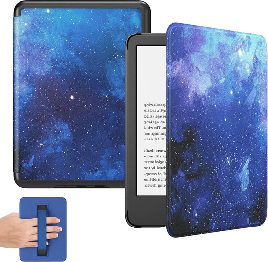 E-reader Hoes - Beschermhoes E-reader - Onderweg Lezen - Met Handband - 6 inch - Blauw